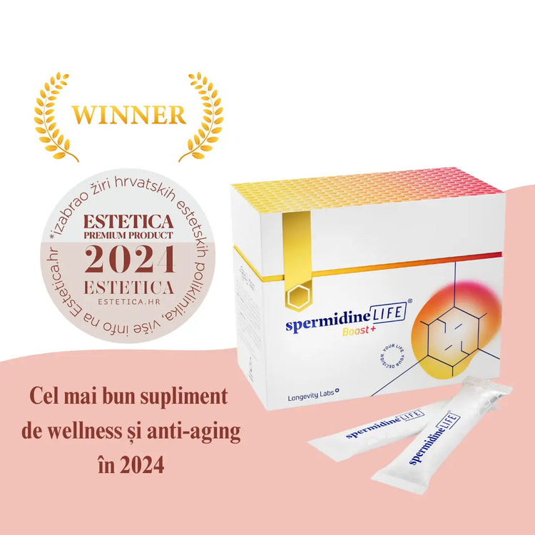 Supliment alimentar pentru regenerare celulară - SpermidineLIFE® Boost+ 3 mg LONGEVITY LABS