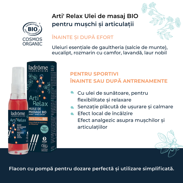 Arti' Relax Ulei de masaj Bio pentru mușchi și articulații