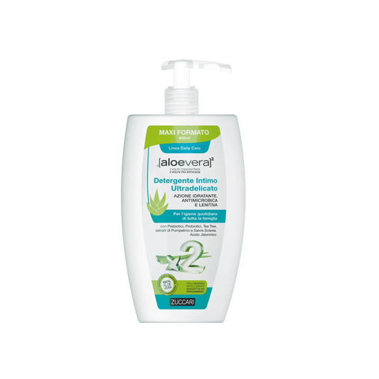 Gel intim Zuccari cu Aloe Vera dublu concentrat, probiotice și tea tree – 400ml