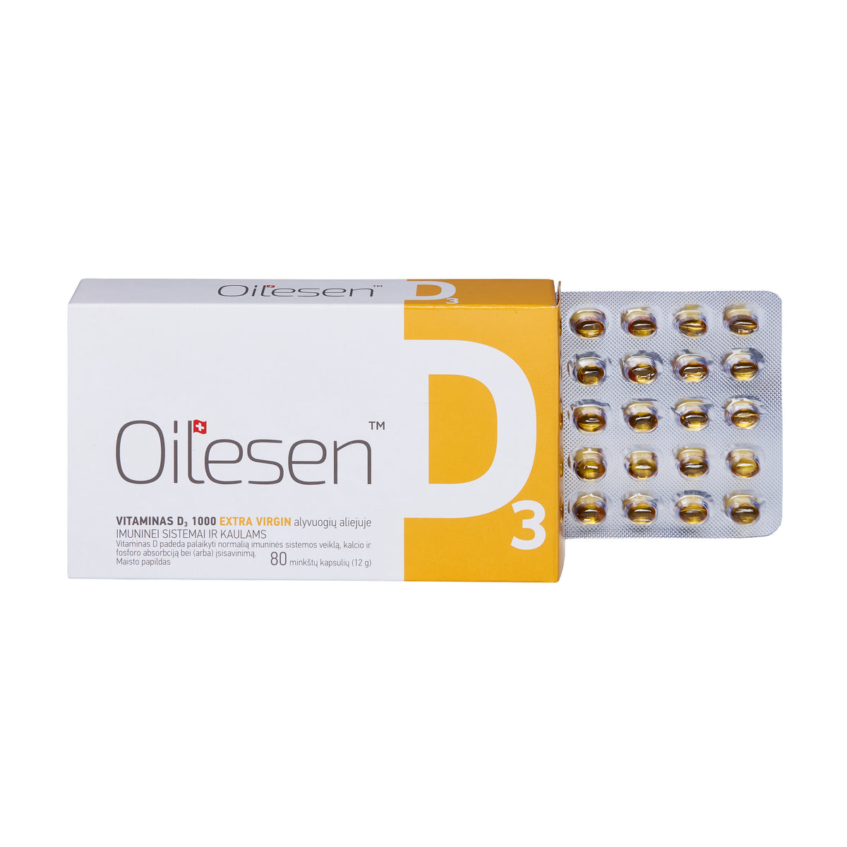 Vitamina D3 uleioasă, 1000 UI, în ulei de măsline extravirgin, cu absorbție ridicată