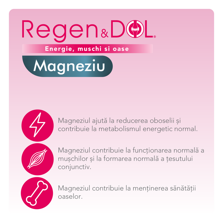 Regendol Magneziu pentru energie, mușchi și oase