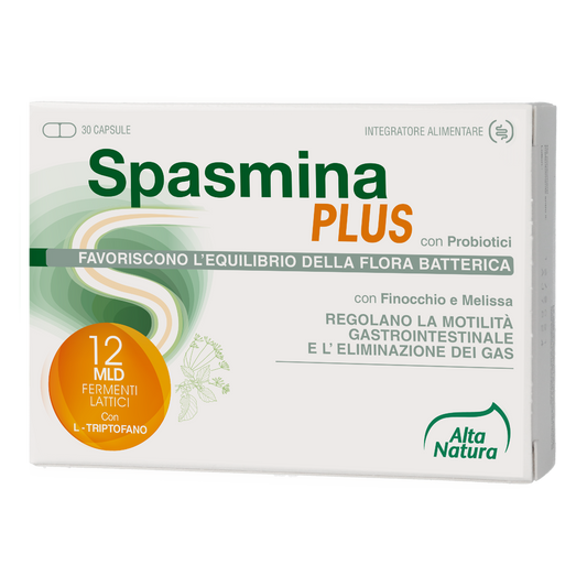 Spasmina PLUS pentru susținerea digestiei, tranzitului intestinal și eliminarea gazelor