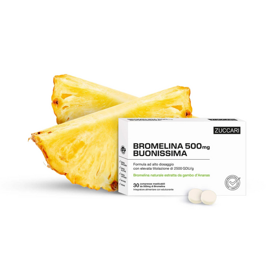 Bromelina 500 Buonissima - Enzimă pentru îmbunătățirea digestiei și drenajul lichidelor, 30 comprimate
