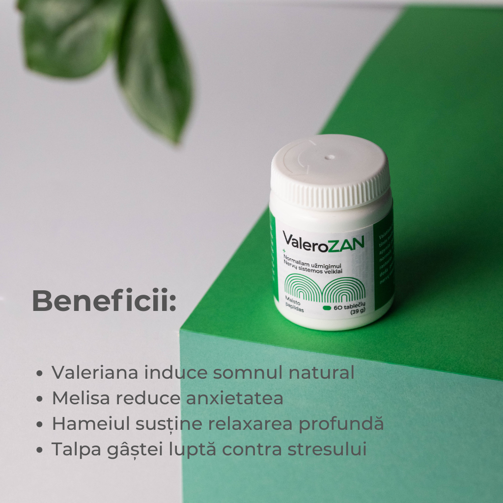 VALEROZAN, relaxare și inducerea somnului
