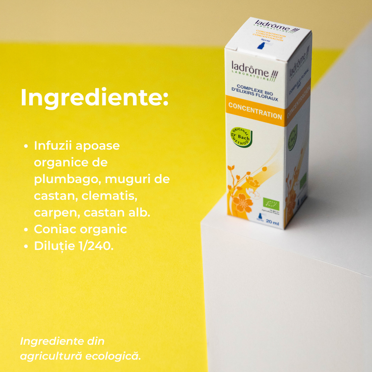 Complex bio din elixiruri florale Bach - CONCENTRARE