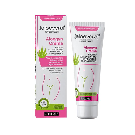 Aloegyn Cremă Intimă Zuccari cu Aloe Vera dublu concentrat, gălbenele și Tea Tree – 50ml