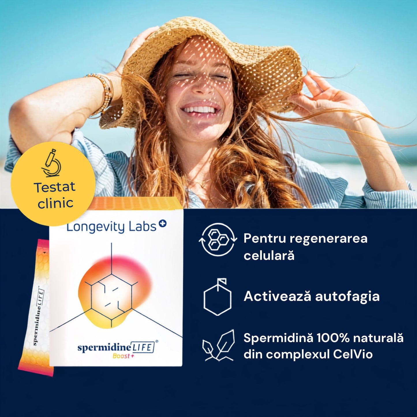 Spermidine LIFE® Boost+ 3 mg - Supliment alimentar pentru regenerare celulară