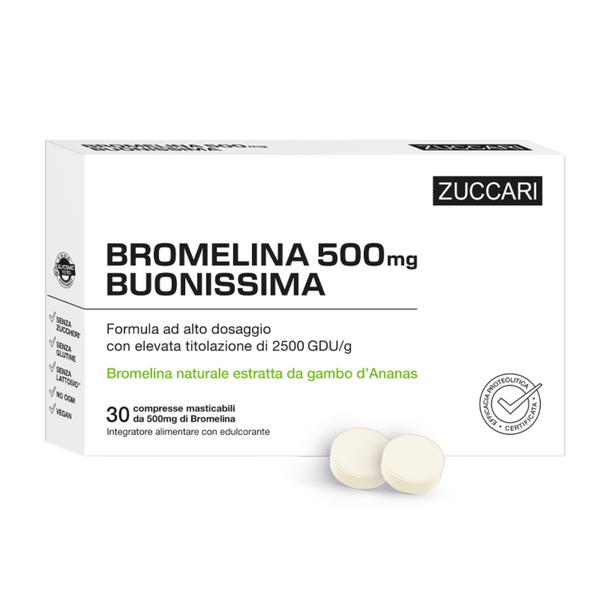 Bromelina 500 Buonissima - Enzimă pentru îmbunătățirea digestiei și drenajul lichidelor