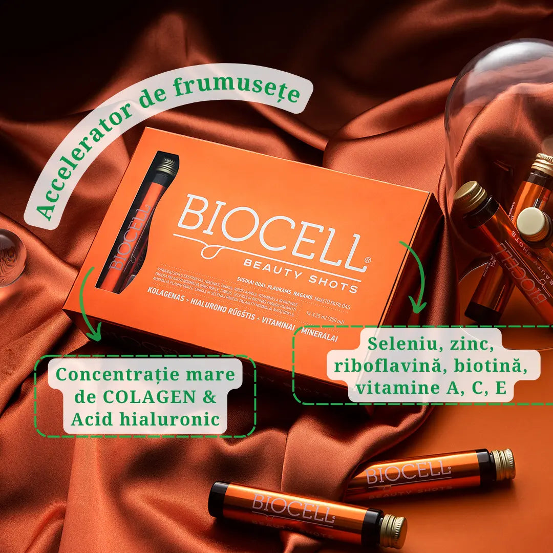 Fiole buvabile cu colagen hidrolizat pentru par, piele si unghii