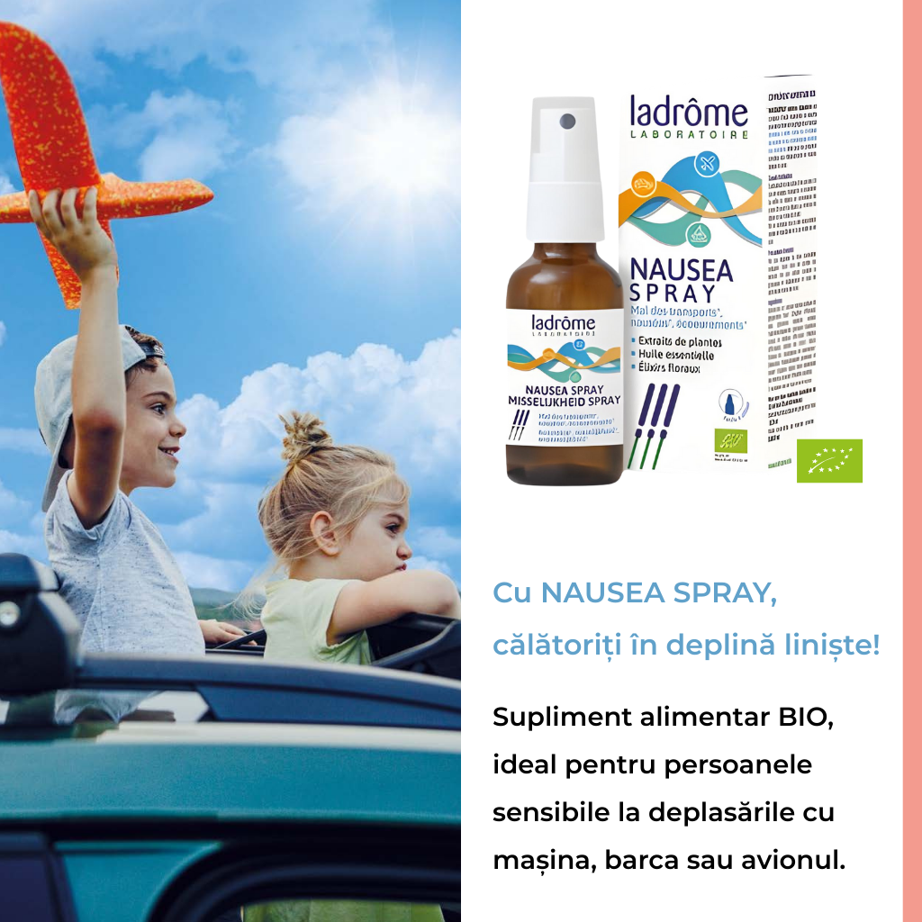 Nausea Spray Ladrôme în călătorie – mașină, avion, vapor