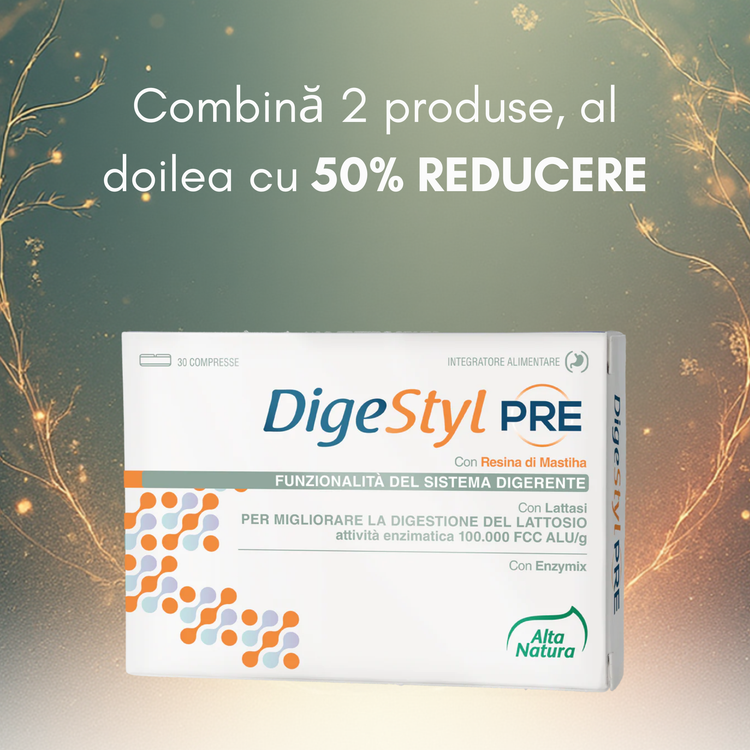 DigeStyl PRE pentru susținerea digestiei și tranzitului intestinal, pentru indigestie cronică