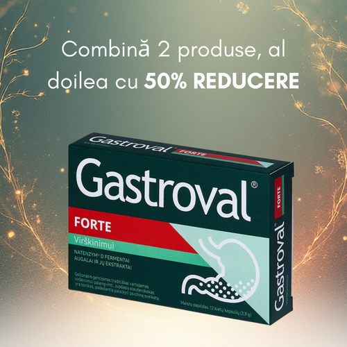 Gastroval Forte Capsule cu enzime pentru favorizarea digestiei