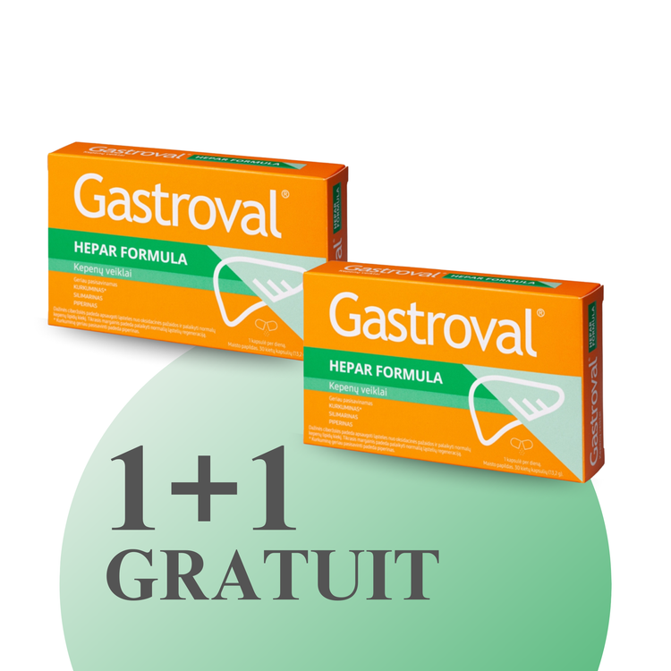 Gastroval Hepar Capsule pentru protejarea ficatului și echilibrarea nivelului de lipide