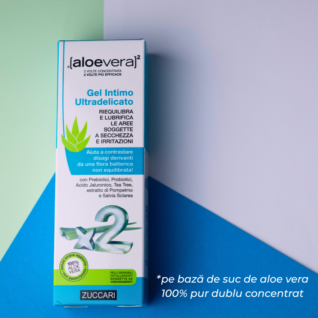 Gel tratament intim ultradelicat pe bază de aloe vera, pentru uscăciune intimă, momente intime, sarcină, naștere
