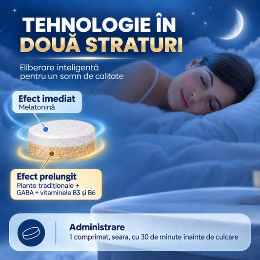 Good_Night_comprimate pentru somn odihnitor cu eliberare în două etape, pentru un somn rapid și liniștit întreaga noapte