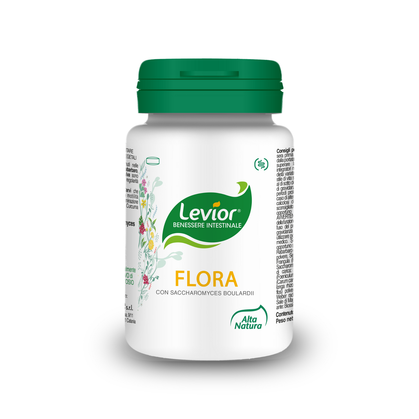 Levior Flora Alta Natura – supliment cu Senna, Crușin și Rubarbă pentru tranzit intestinal, 100 comprimate