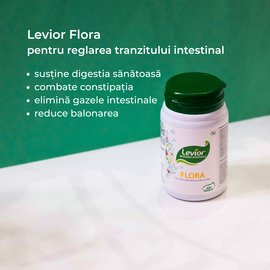 Levior Flora pentru reglarea tranzitului intestinal – ambalaj produs