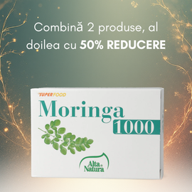 Moringa 1000- Supliment alimentar pentru digestie, circulație sanguină, echilibru metabolic, restabilirea energiei