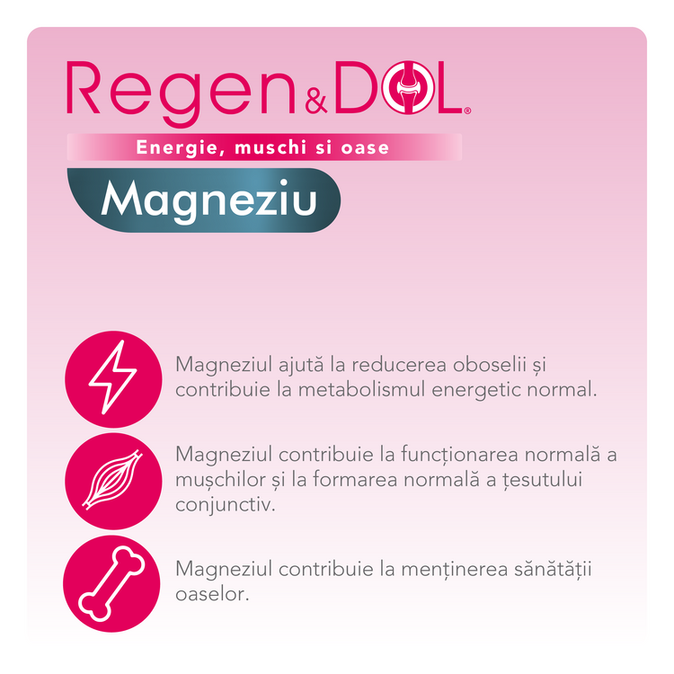 Regen&Dol Magneziu pentru energie, mușchi și oase