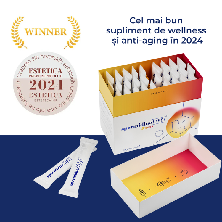 Spermidine LIFE® Boost+ 3 mg - Supliment alimentar pentru regenerare celulară