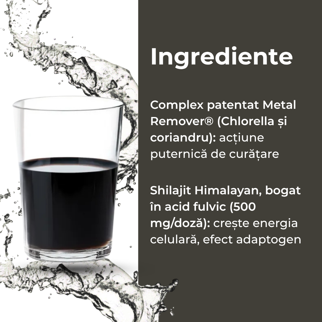 BLACKWATER DETOX®- Supliment chelare și eliminare metale grele