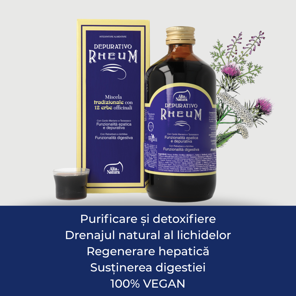 Depurativo Rheum pentru funcția hepatică și digestivă, 250 ml