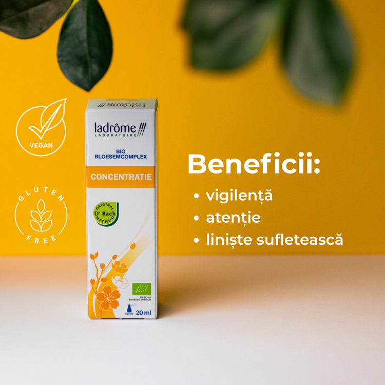 Complex bio din elixiruri florale Bach - CONCENTRARE