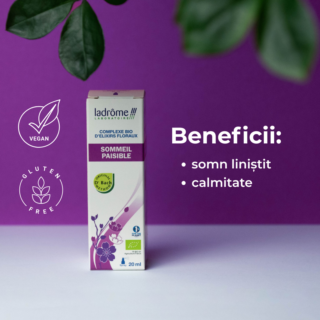 Complex bio din elixiruri florale Bach - SOMN LINIȘTIT
