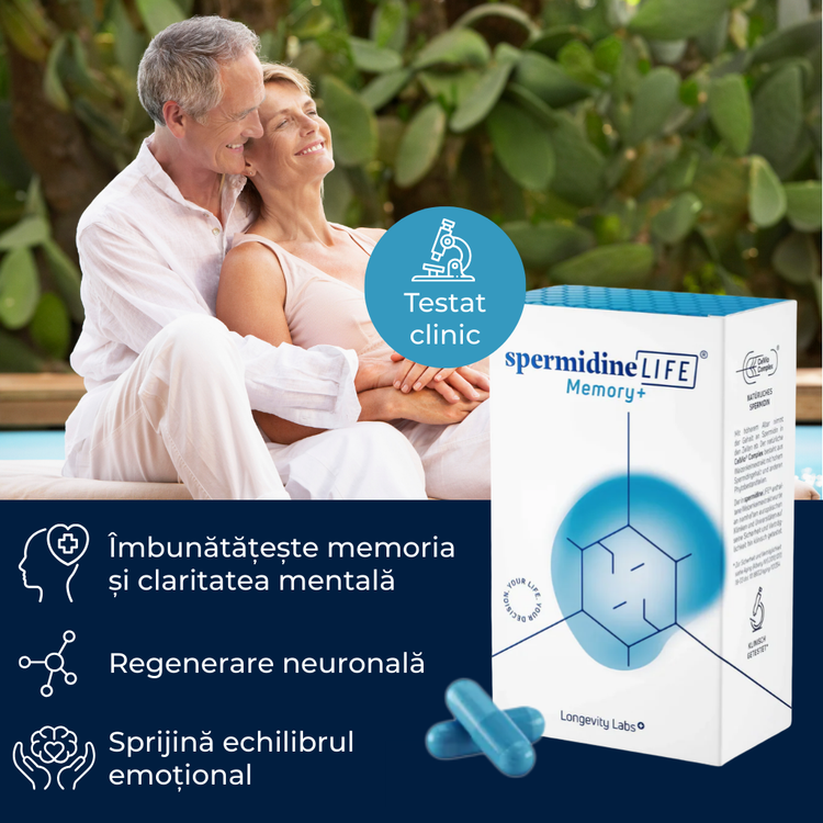 SpermidineLIFE® Memory+ 2 mg- Suport pentru memorie și sănătatea cerebrală