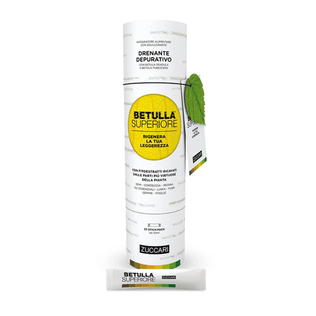 Betulla Superiore Zuccari – 8 extracte din mesteacăn, 25 plicuri x 10ml pentru drenaj și purificare