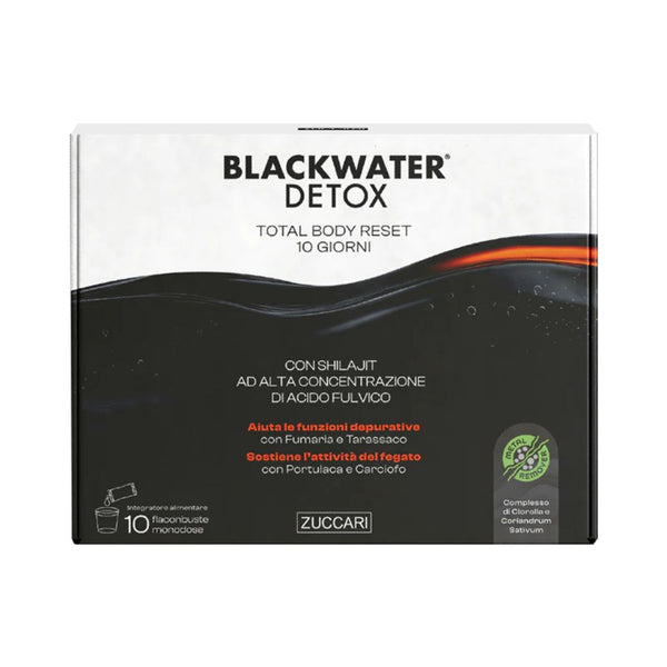 Blackwater Detox® - Supliment Chelare și Eliminare Metale Grele cu Shilajit, Coriandru și Chlorella, 10 Plicuri