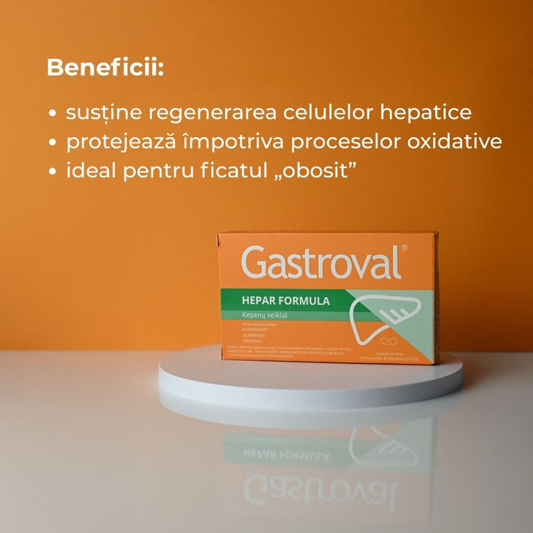 Gastroval Hepar Capsule pentru protejarea ficatului și echilibrarea nivelului de lipide