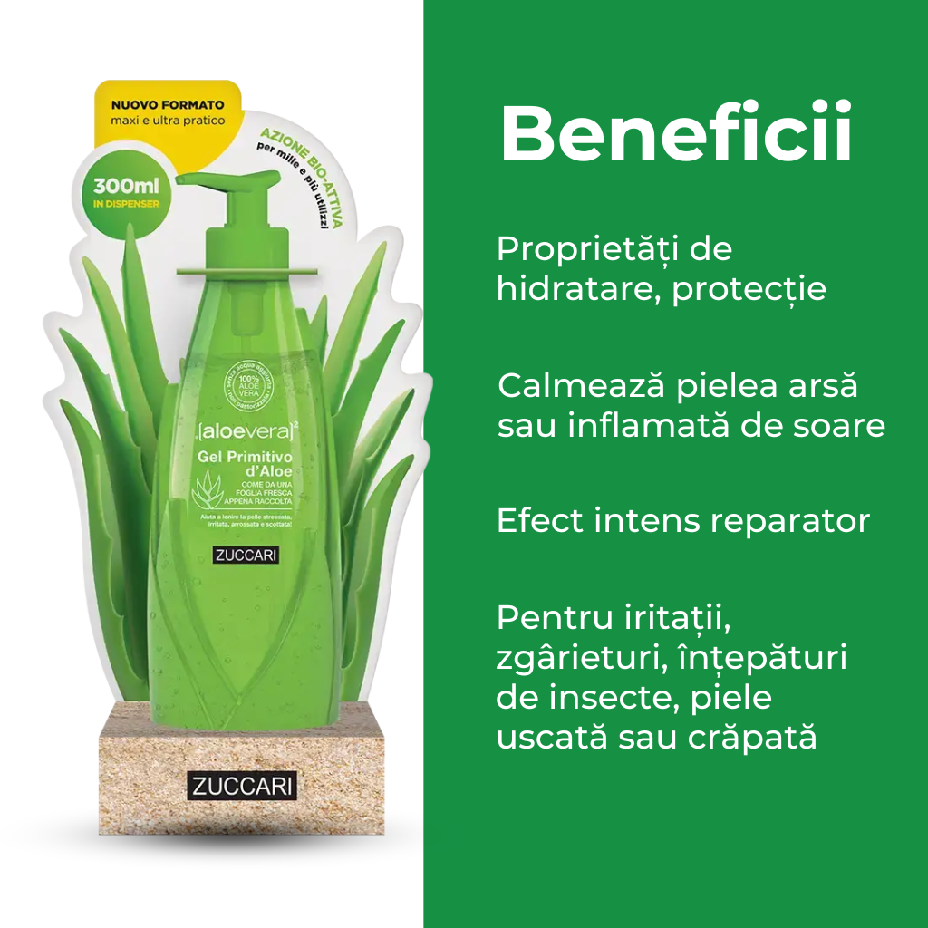 ZUCCARI GEL 'PRIM AJUTOR' DIN ALOE VERA PUR