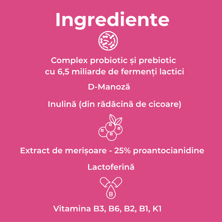 Florap Lady mix de probiotice și prebiotice, suport pentru sănătatea tractului digestiv și urinar