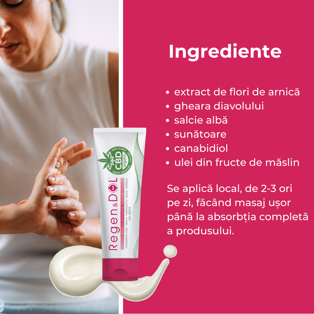 Regendol Cremă pentru articulații și mușchi cu CBD