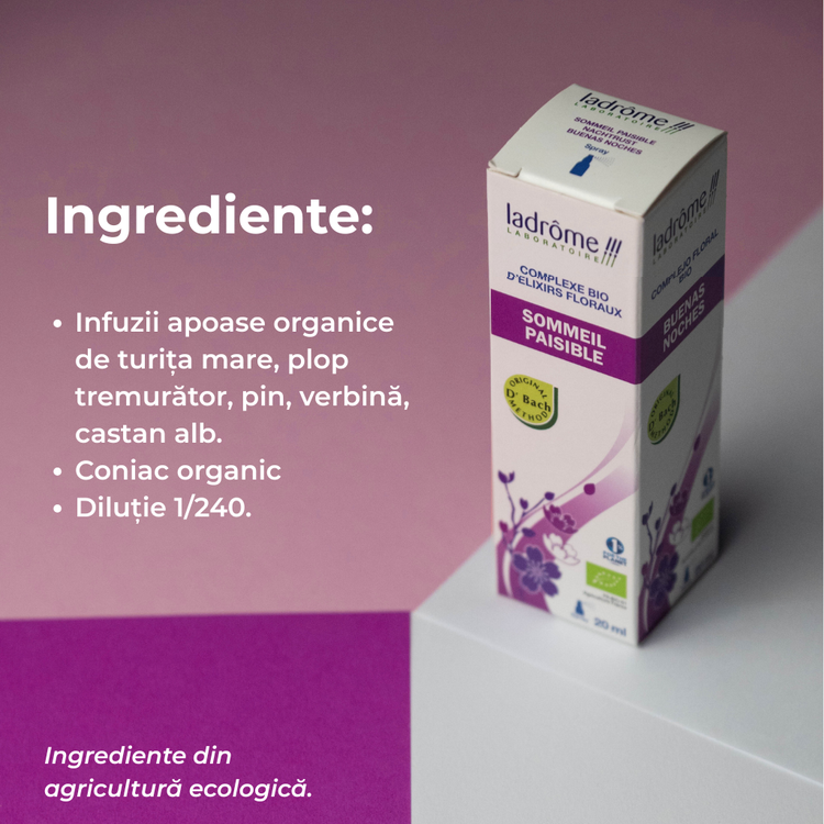 Complex bio din elixiruri florale Bach - SOMN LINIȘTIT