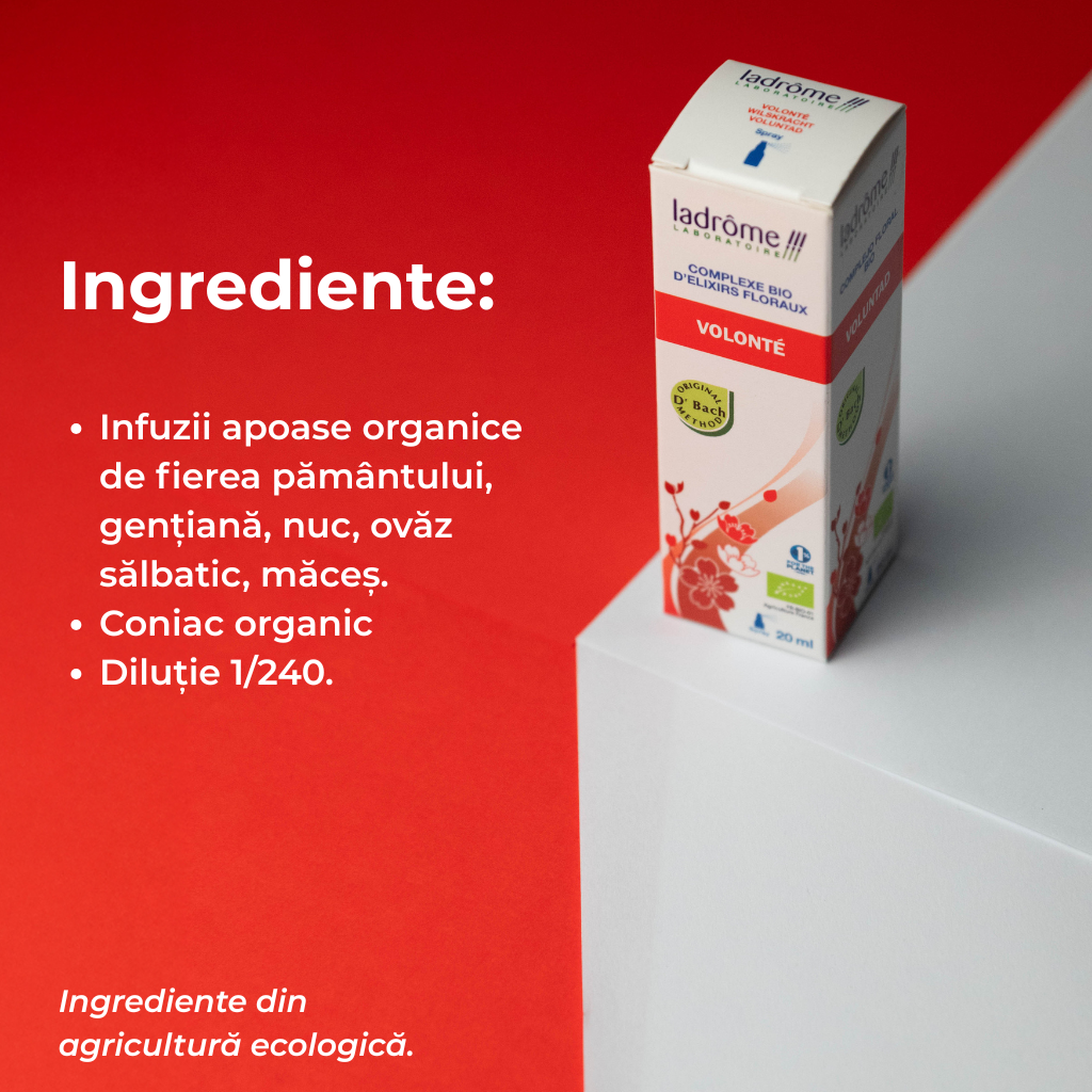 Complex bio din elixiruri florale Bach - VOINȚĂ