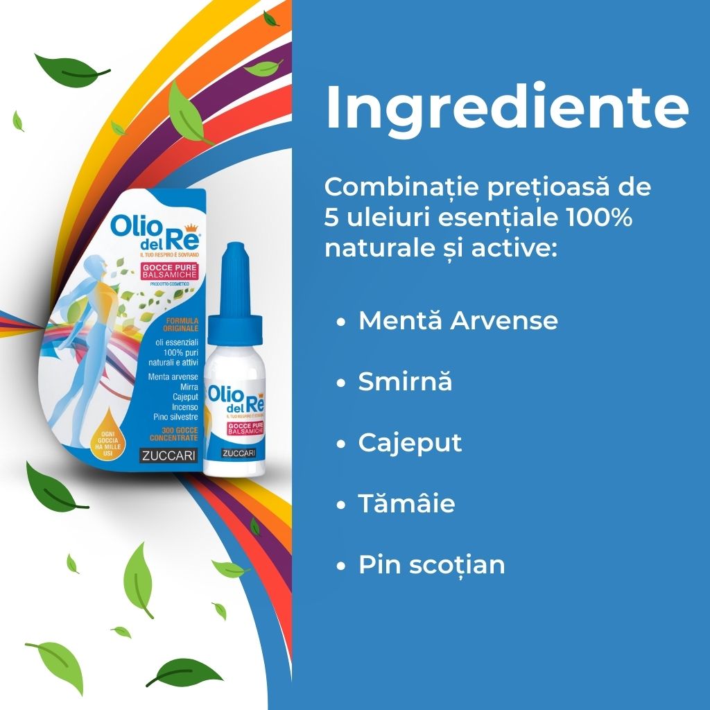 Olio del Re®  picături cu 5 uleiuri esențiale