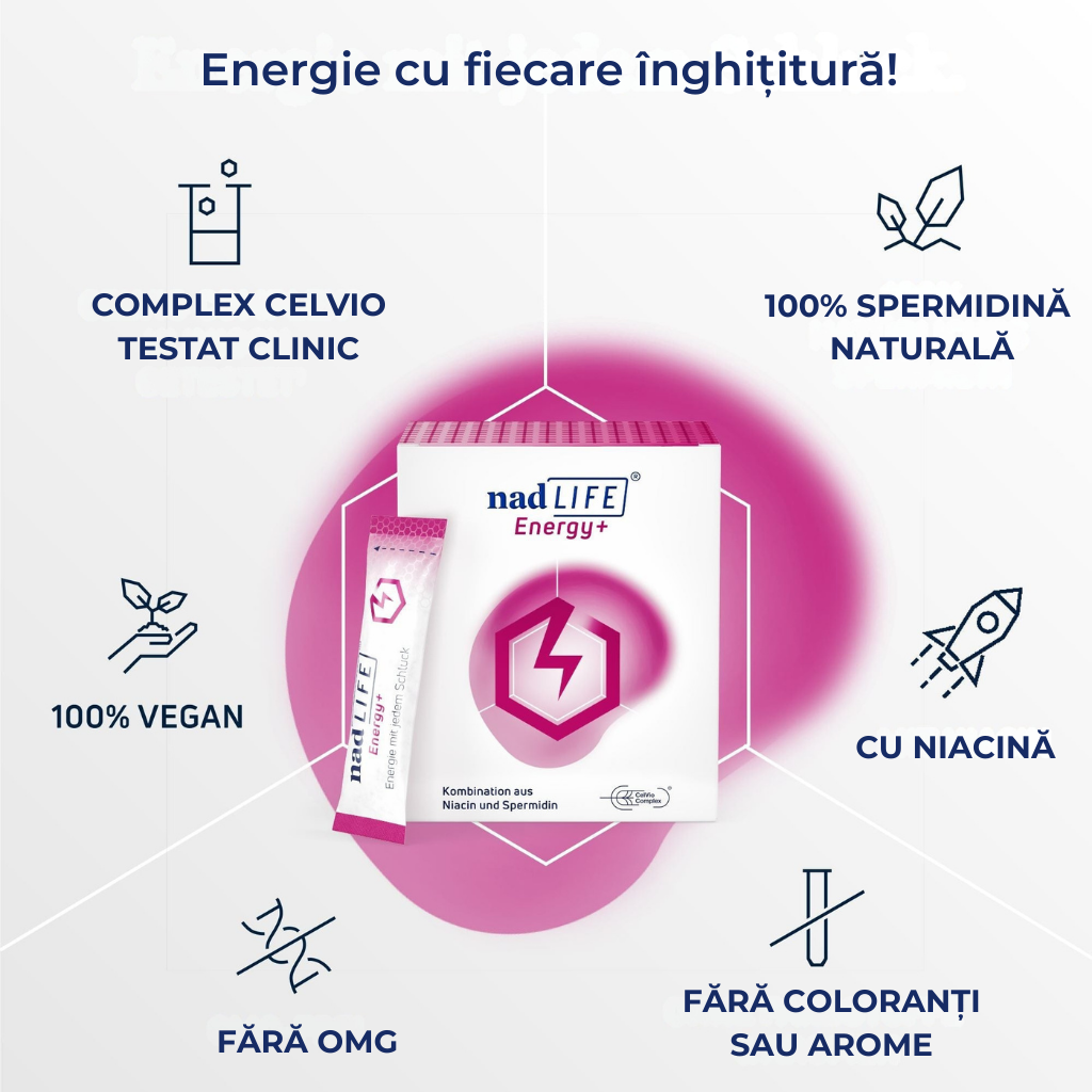 NadLIFE Energy+ acțiune celulară vs stimulente artificiale