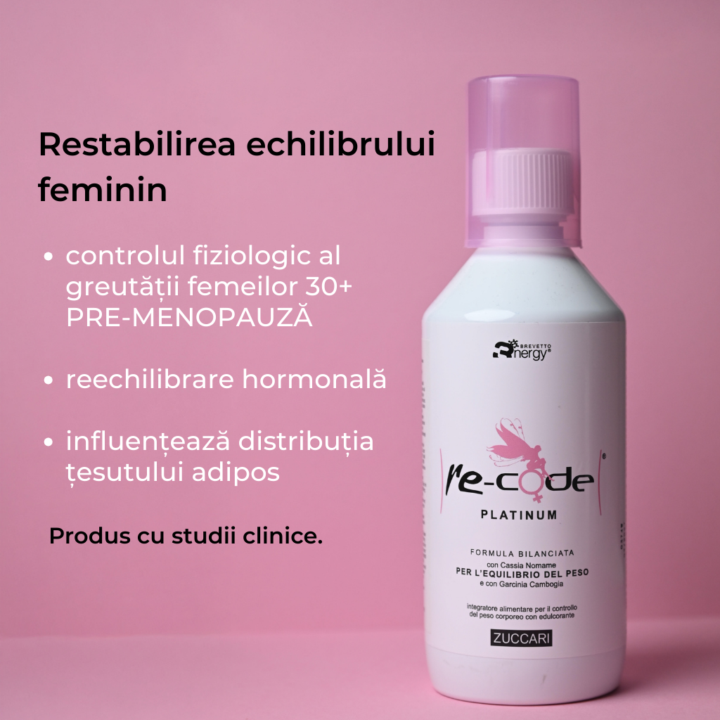 Re-Code Platinum – Restabilire echilibru hormonal feminin și slăbit în premenopauză, 500 ml