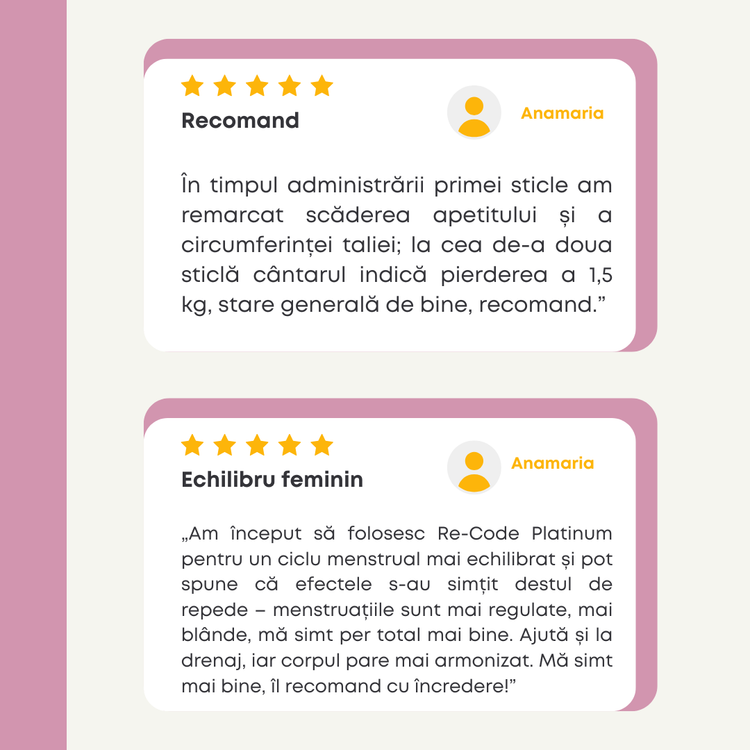 Re-Code Platinum – Restabilire echilibru hormonal feminin și slăbit în premenopauză, 500 ml