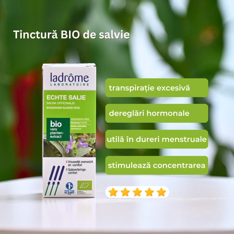 Tinctură Bio de Salvie – Salvia officinalis