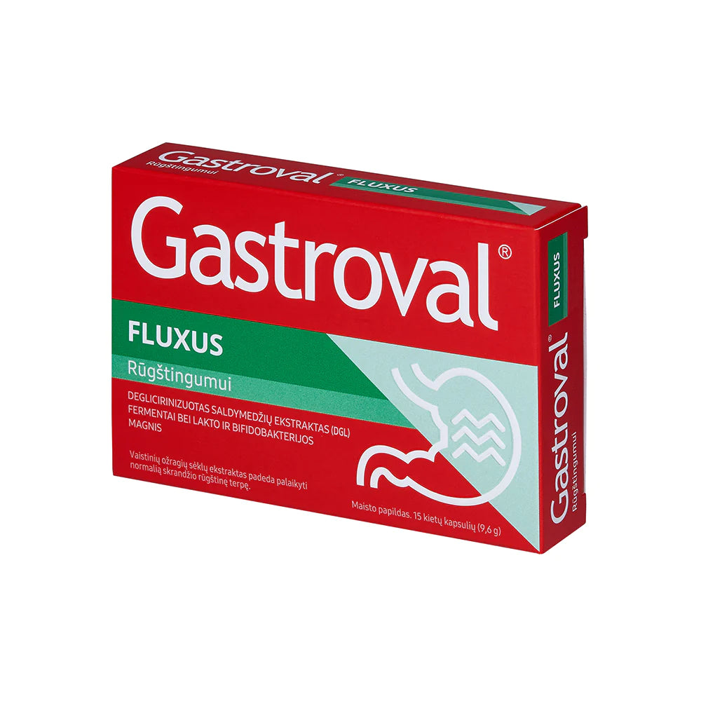 Gastroval Fluxus Capsule enzime pentru reducerea acidității gastrice