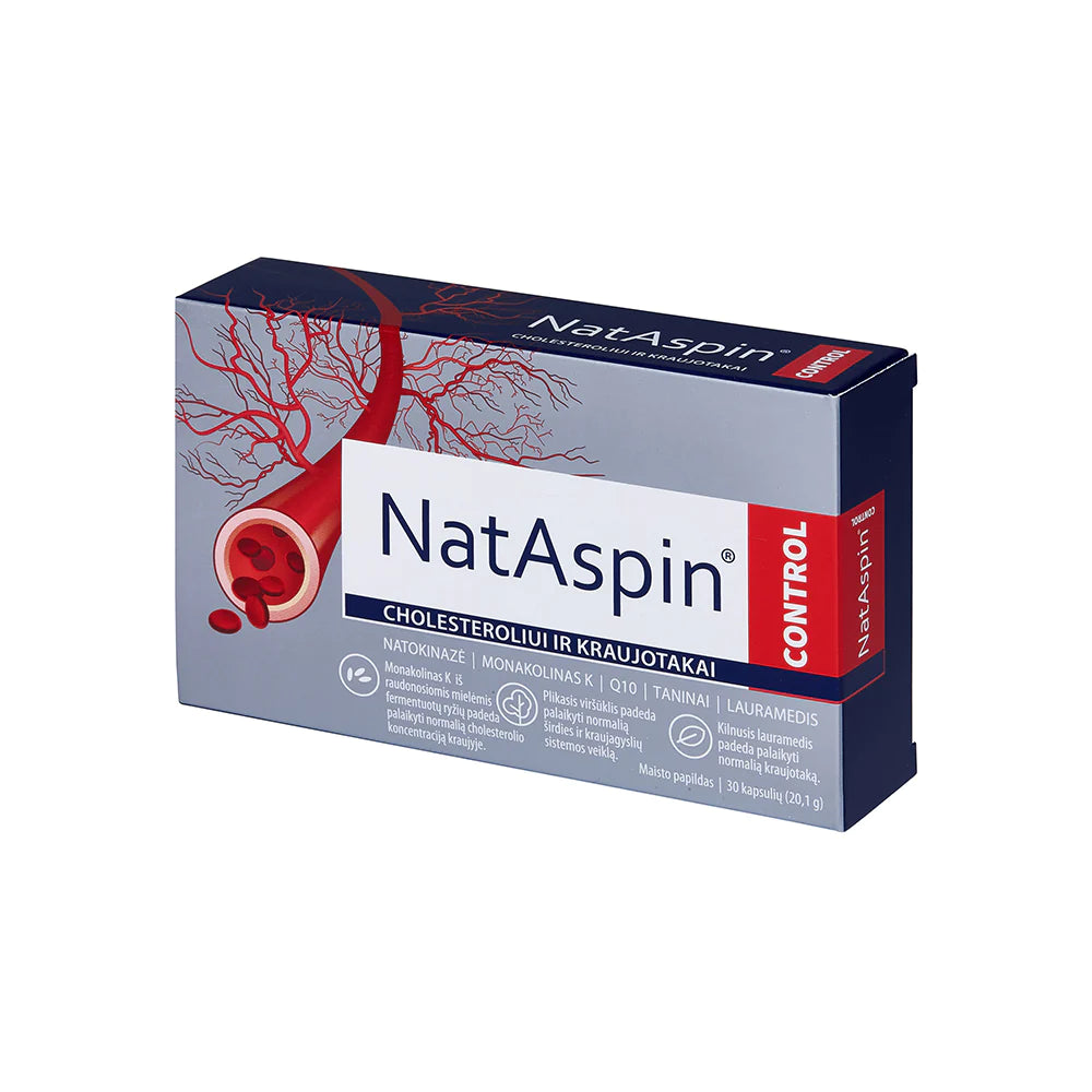 Nataspin Control Pro Capsule pentru controlul colesterolului și pentru circulația sângelui